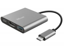 Кабел/адаптер TRUST Dalyx 3-IN-1 USB-C Adapter