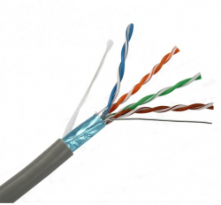 Инсталационен меден кабел  FTP Cat5e 24AWG CCA STANDARD кашон 305м
