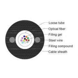 Инсталационен оптичен кабел GYXTY 4 ВЛАКНА + 2Х1.00MM СТОМАНЕНИ ЖИЦИ HDPE