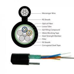 Оптичен кабел GYXTC8Y 48F влакна с носещо въже