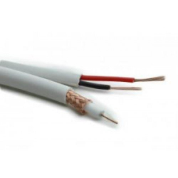 Коаксиален кабел Коаксиален кабел RG59 CU + 2x0,75mm CCA БЯЛ