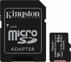 Micro SDHC 64G UHS-I Cl10+Adapter, Kingston Select+