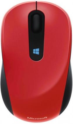 Мишка Безжична MICROSOFT Sculpt Mobile - 1000 ppi - USB - 2.4 GHz - Черен/Червен
