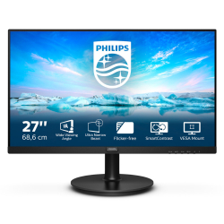 Монитор Philips 271V8L-00 27"  FHD 1920x1080, VA, 4ms, 250 nits, HDMI,VGA, матов, черен