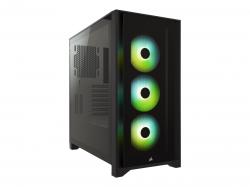 Кутия CORSAIR iCUE 4000X RGB Tempered Glass Mid-Tower Black case