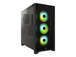 Кутия CORSAIR iCUE 4000X RGB Tempered Glass Mid-Tower Black