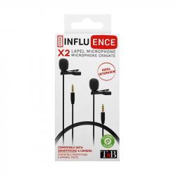 Микрофон TNB Комплект микрофони Influence, 3.5 mm жак, 2 броя