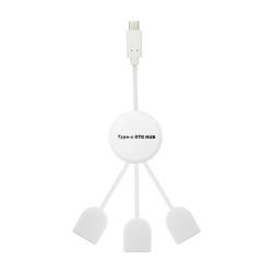 USB Хъб USB HUB 3xUSB3.1, USB-C, OTG, White, 12050