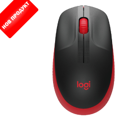 Мишка Безжична мишка Logitech M190 Full-Size черно-червена 910-005908