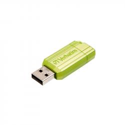 USB флаш памет Verbatim USB флаш памет Pinstripe, USB 2.0, 64 GB, зелена