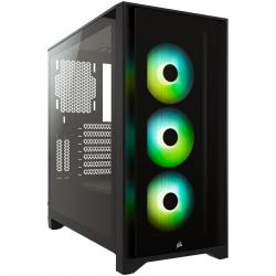 Кутия Corsair iCUE 4000X RGB Tempered Glass Mid-Tower, Black, EAN:0840006626633