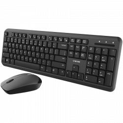 Клавиатура CANYON CNS-HSETW02-BG безжичен комплект, тихи бутони, БДС на най-ниска цени