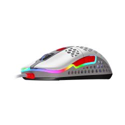 Мишка Геймърска мишка Xtrfy M42 Retro, RGB, Бял-Сив-Червен