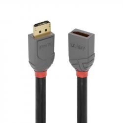 Кабел/адаптер LINDY LNY-36498 :: DisplayPort 1.4 кабел, Anthra Line, 8K, A-A, M-F, удължителен, 3.0 м,60Hz