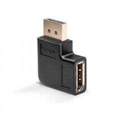 LINDY LNY-41333 :: DisplayPort 1.4 ъглов адаптер, A-A, M-F, 90° надясно