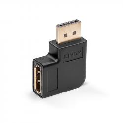 LINDY LNY-41334 :: DisplayPort 1.4 ъглов адаптер, A-A, M-F, 90° наляво