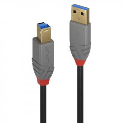 Кабел/адаптер LINDY LNY-36744 :: USB 3.0 кабел, Anthra Line,  Type A-B, M-M, 5.0 м