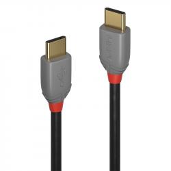 Кабел/адаптер LINDY LNY-36872 :: USB 2.0 кабел, Anthra Line, Type C-C, M-M, 3A (60W), 2.0 м
