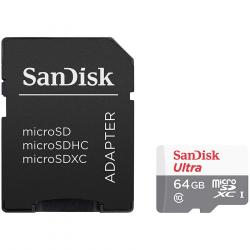 SD/флаш карта SanDisk Ultra microSDXC 64GB + SD Adapter 100MB-s Class 10 UHS-I, EAN: 619659185060