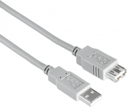 Кабел/адаптер Удължителен кабел HAMA, USB-A женско - USB-A мъжко, 3 м, Стандарт