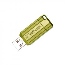 USB флаш памет Verbatim USB флаш памет Pinstripe, USB 2.0, 16 GB, зелена