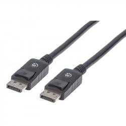 Кабел/адаптер Manhattan Кабел DisplayPort Male - DisplayPort Male, 2 m, черен