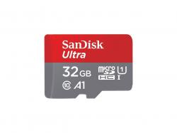 SD/флаш карта SANDISK Ultra microSDHC, 32GB, A1, UHS-I, U1, Class 10, 120MB-s, Адаптер