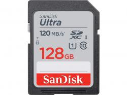 SD/флаш карта SANDISK Ultra SDHC, 128GB, Class 10, U1, 120 Mb-s