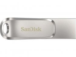 USB флаш памет SanDisk Ultra Dual Drive Luxe, 64GB, USB 3.1 Gen 1, USB-C, Сребрист