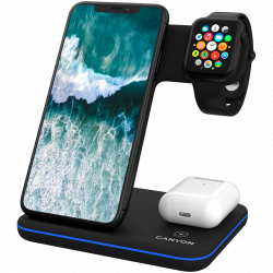 Принадлежност за смартфон CANYON WS-303 3in1 Wireless charger, with touch button for Running water light