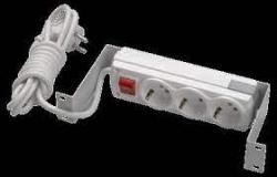 Контакт за шкаф 1U 10' разклонител, 3 plugs, on-off switch