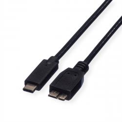 ROLINE 11.02.9006 :: USB 3.2 Gen 1 кабел, C-Micro B, M-M, черен, 1.0 м