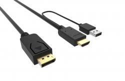 Кабел/адаптер VCom Кабел HDMI M - Display Port M - 4K 2160p - CG599C-1.8m