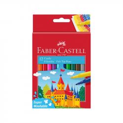 Канцеларски продукт Faber-Castell Флумастери Замък, 12 цвята