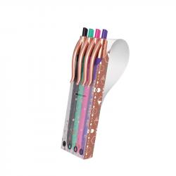 Канцеларски продукт Milan Химикалка P1 Copper, автоматична, 1.0 mm, асорти, 4 броя