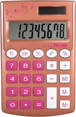 Milan Калкулатор Copper, 8-разряден, цвят асорти