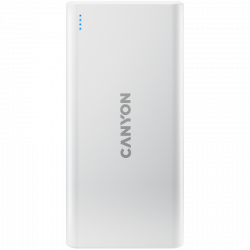 Батерия за смартфон CANYON PB-106, 10000mAh, 10.5 W, 2.1 A, 2x USB 2.0, Бял
