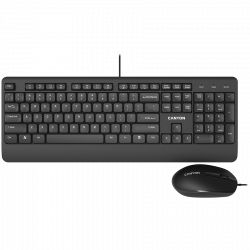 Клавиатура CANYON CNE-CSET4-BG, USB wired combo set, Wired Chocolate Standard Keyboard