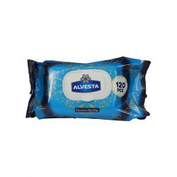 Почистващ продукт Alvesta Мокри кърпи Jumbo, с капак, 120 броя