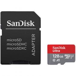 SD/флаш карта SanDisk Ultra microSDXC 128GB + SD Adapter 100MB-s Class 10 UHS-I, EAN: 619659185510