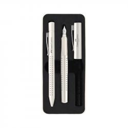 Канцеларски продукт Faber-Castell Писалка и химикалка Grip 2010, M, цвят кокосово мляко