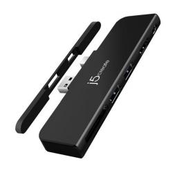 Докинг станция j5create JDD320B, за MS Surface Pro 4-5-6, USB-A Mini DP, Черна