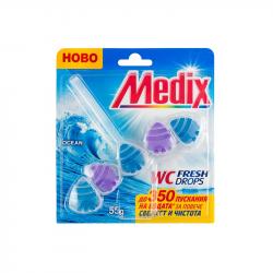 Почистващ продукт Medix Ароматизатор за тоалетна WC Fresh Drops, океан, 55 g