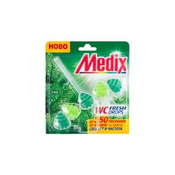 Почистващ продукт Medix Ароматизатор за тоалетна WC Fresh Drops, бор, 55 g