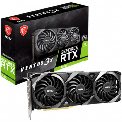 Видеокарта MSI Video Card Nvidia GeForce RTX 3060 VENTUS 3X 12G OC, 12GB GDDR6