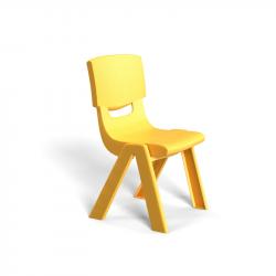 Офис стол RFG Детски стол Chico, пластмасов, с облегалка, жълт, 41 х 35 х 62 cm