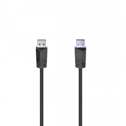 Кабел/адаптер Кабел HAMA  USB 3.0, USB-A мъжко - USB-А мъжко, 1.5 м, 5Gbit-s, екраниран