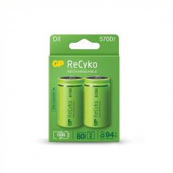 Батерия Акумулаторна Батерия GP R20 D 5700mAh NiMH Recyko 2 бр. в опаковка GP