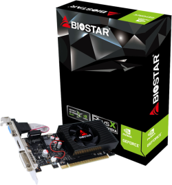 Видеокарта BIOSTAR GeForce GT730, 4GB, GDDR3, 128 bit, DVI-I, D-Sub, HDMI
