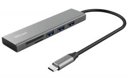 USB Хъб TRUST Halyx Fast USB-C Hub & Card Reader